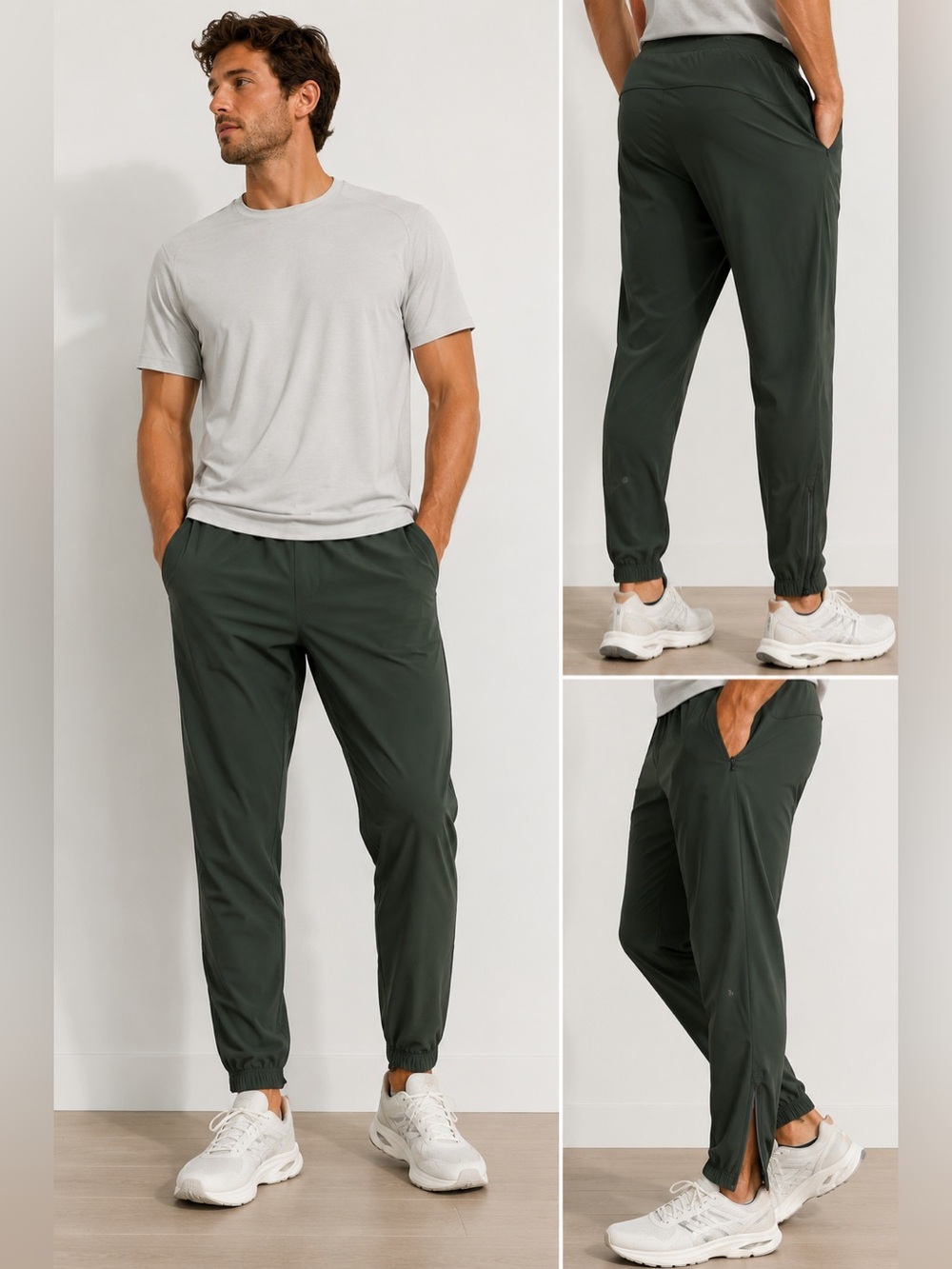 Lululemon Green Stretch Jogger XXL Zip Ankle Travel Golf Athleisure Performance